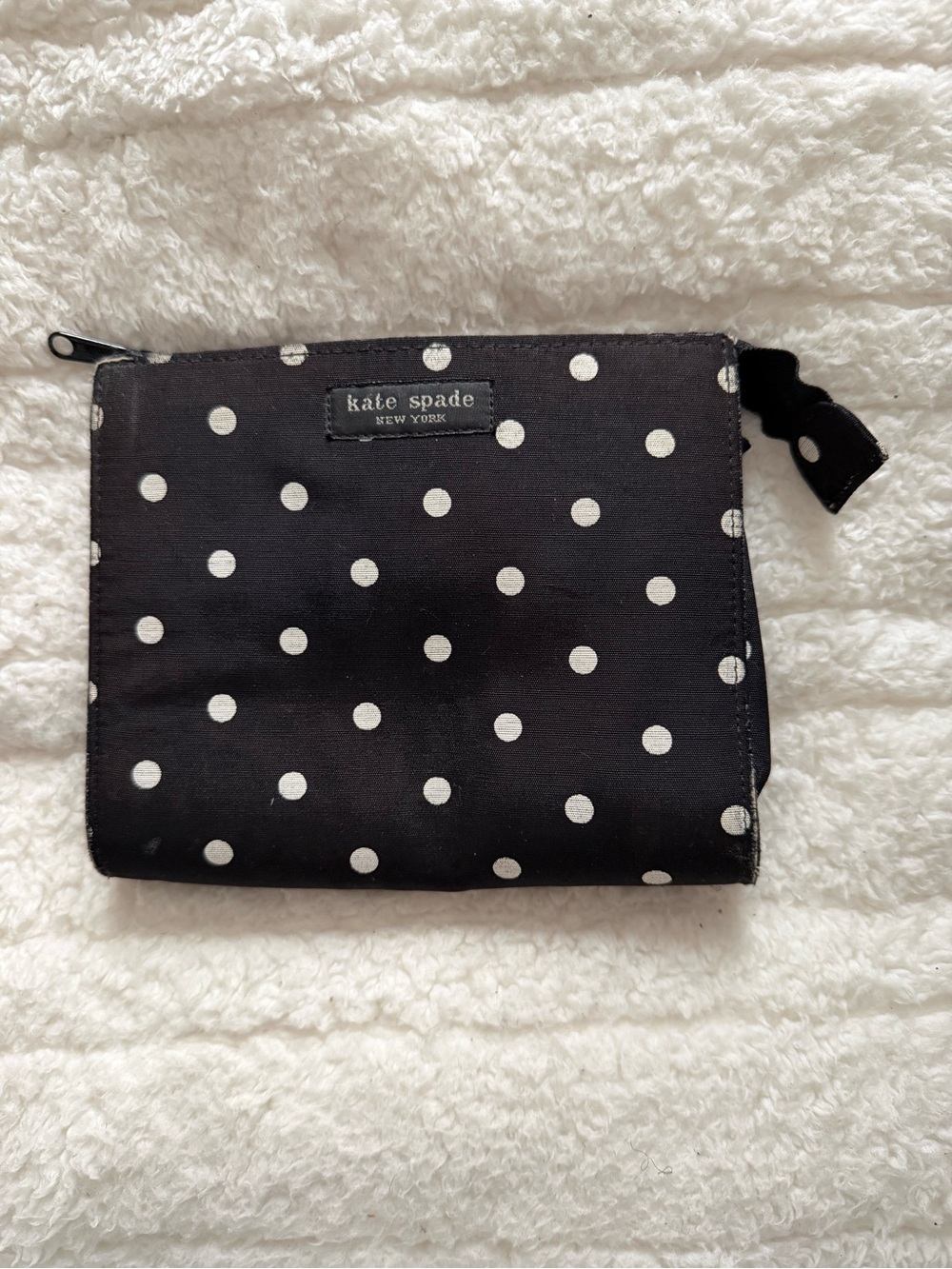 kate spade Black and White Polka Dot Cosmetic Pouch